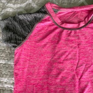 Pink and grey athletic tee